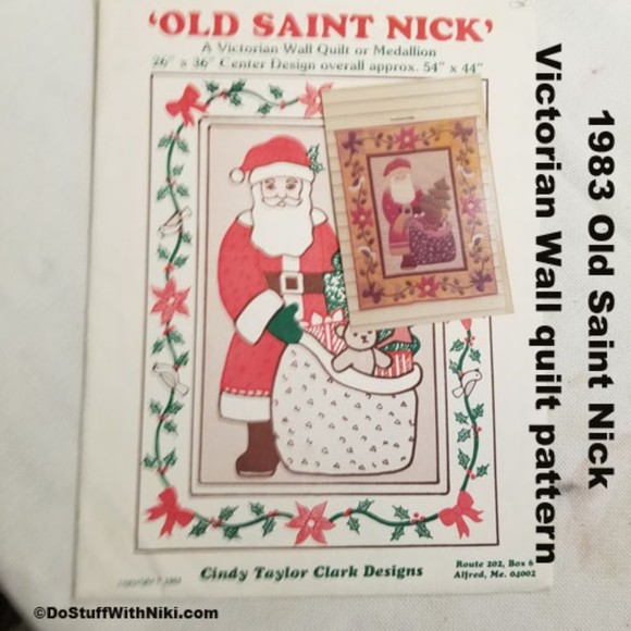 1983 Old Saint Nick Victorian Wall quilt pattern Pat037 - Picture 1 of 6